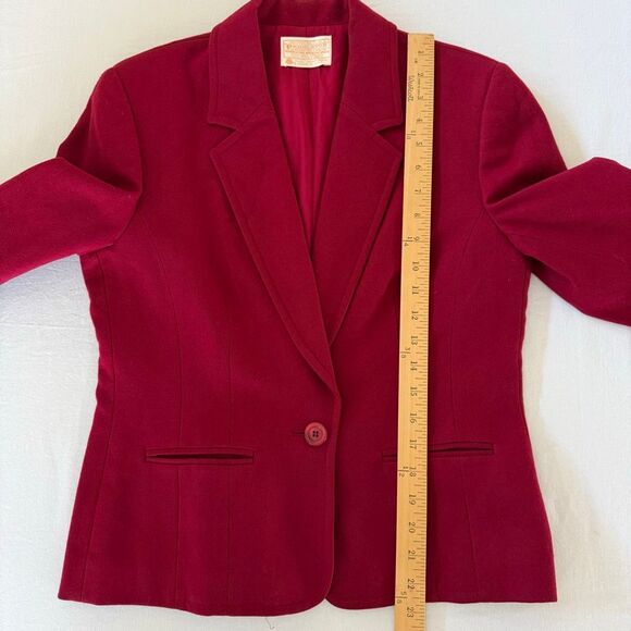 Pendleton Vintage Classic Wool Blazer | Garnet Red | One Button | Fully Lined | - Picture 8 of 15